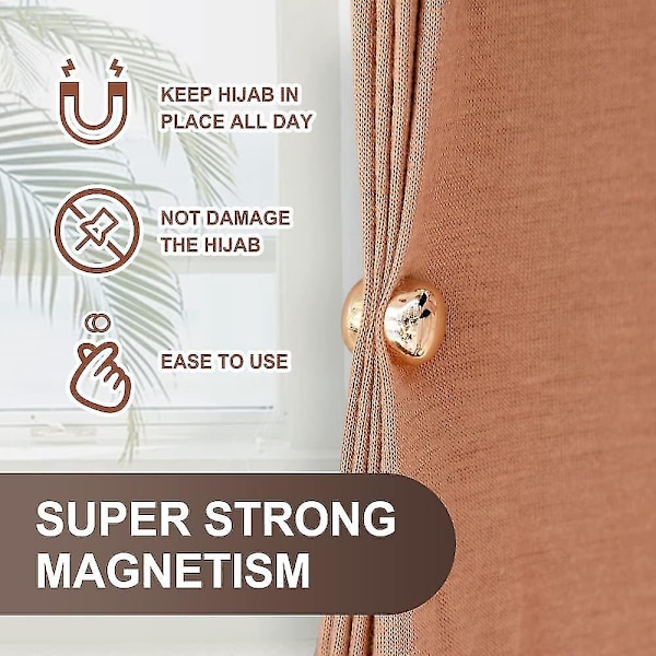 Hijab Magnetiske Pins Sæt - Friktionsfrie Sjalmagneter til Kvinder