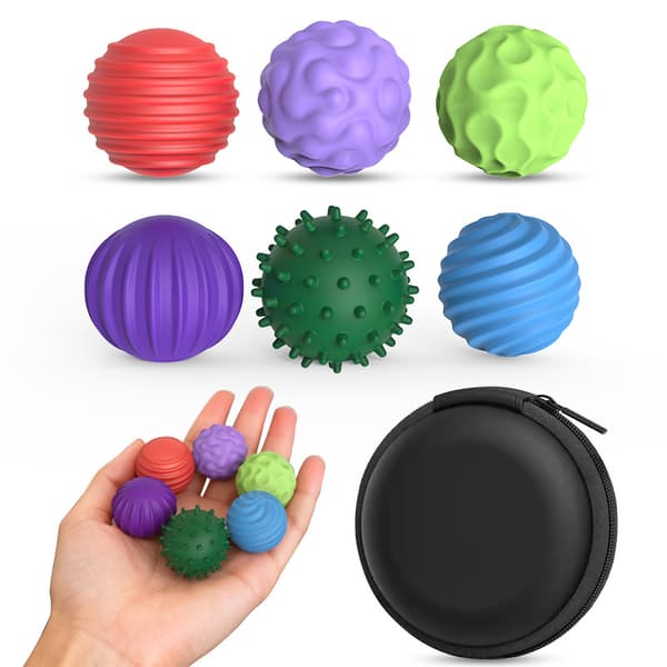 6-pack 2 cm sensoriska magnetiska bollar med injicerbara silikonbollar Kompatibel med ångestlindring och dekompression Light Purple
