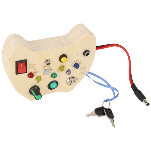 Håndtak Switch Sensory Board Lysende Læring Fargerike Knapper Switch Sensory Board for Barn