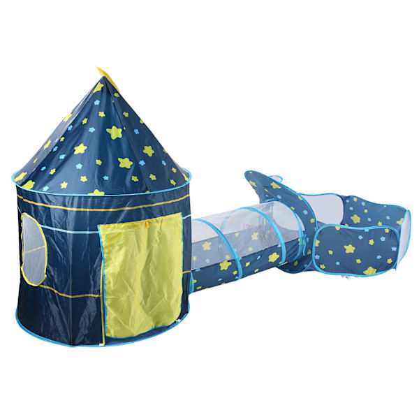 3st Babytält Barn Kryptunnel Lektält Inomhus Barn Småbarn Toy Ball Pool Blå