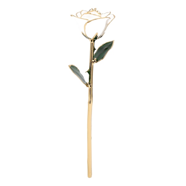 24K Guldbelagt Rose med Stand Gulddyppet Rose Blomsterdekoration til Valentinsdag og Jubilæum