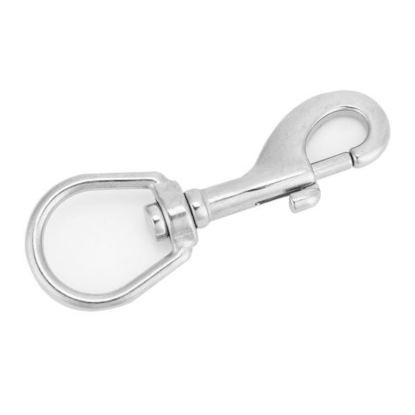 316 rustfritt stål enkel krok med svingbart øye Snap Scuba Diving Accessory (100MM, hvit)