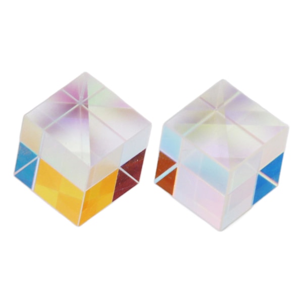 2 stk. Optisk Glas Prisme Mini Fantastisk Refraktion Udglattende Pædagogisk RGB Dispersionsprisme til Undervisning i Fotografering