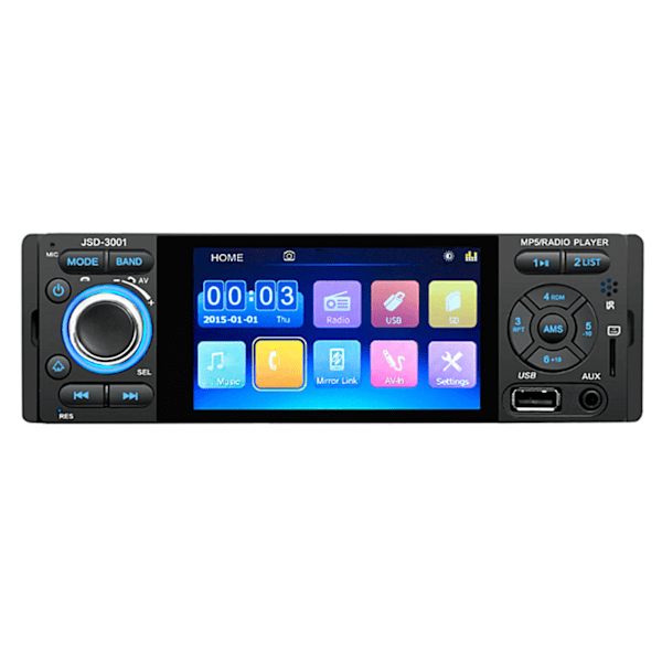 4,1 tommer MP5-afspiller MP4 HD Bluetooth Radio U-disk Håndfri Opkald Stereo 12V