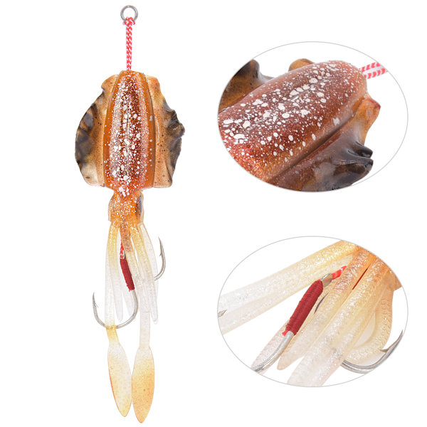 Mjukt Luminous Fiskebete UV Bläckfisk Bläckfiskbete Fiskeutrustning Tillbehör 2#