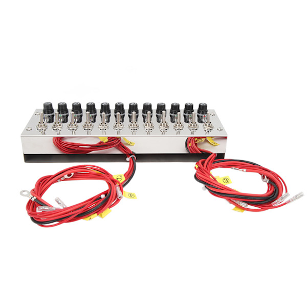 DC 12‑24V 12-gängs vippbrytarpanel Dash Mount Toggle ON Off Switch Panel för racerbilar Lastbilar Yachts Fartyg