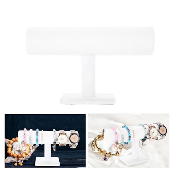 Smykke T-Stativ Visning Holder Klokker Armbånd Display Organizer Stativ Holder