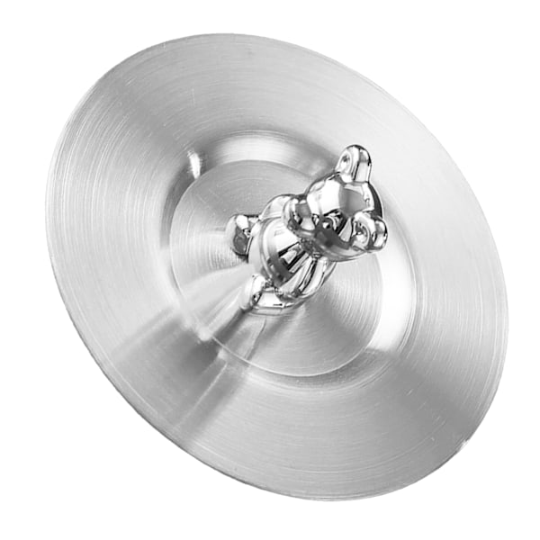 Söt Bear Cup lock i rostfritt stål Dammtät rundade kanter blank yta Konstnärlig kopp lock för mugg Glas kopp Silver