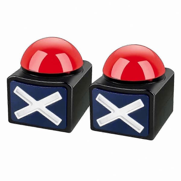 Spilbuzzer med lys og lyd, trivia- og quizbuzzerknapper til klasseværelse, gameshow, talentshow 2pcs