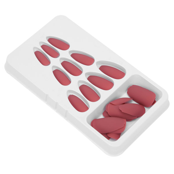 24st Nail Art Tips Set Matt Pure Color Artificiella falska naglar Heltäckande False Nail TipsF126