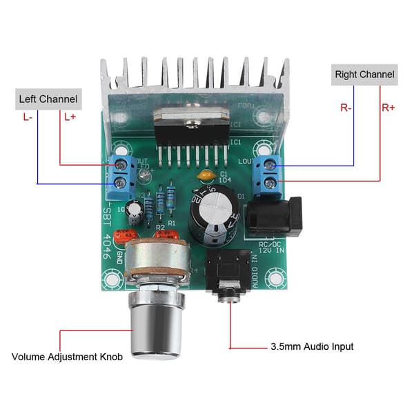 Hemmabio Dual Channel Stereo Audio Amplifier Board - DIY Power
