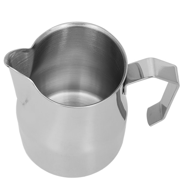 Melkeskummer Kaffe Dampkanne 304 Rustfritt Stål Kaffe Melkekopp Melkeskummer Cup Olecranon Type Uttak Sølv 350ML