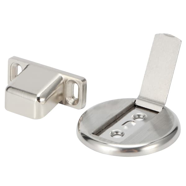 2 sæt rustfrit stål magnetisk dørstopper Holder Magnet Dørstopper Dørstop Tilbehør (Børstet farve)