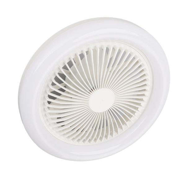 36W takviftelampe 9,8 tommer liten lydløs E27 LED-viftelampe for soverom 86‑265V hvit