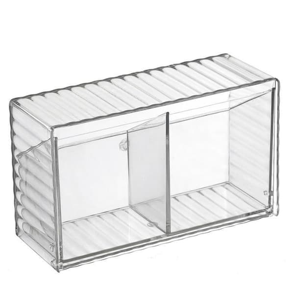 Cosmetics Wall Mounted Storage Box Non-punching Plastic 2-Compartment Holder Bathroom Accessories