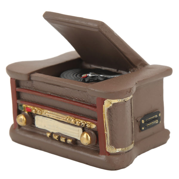 Nukkekodin Mini-soittimella Simulointi DIY Käsintehty 1:12 Nukkekodin Mini Retro-soittimella Malli Nukkekodin Tarvikkeille