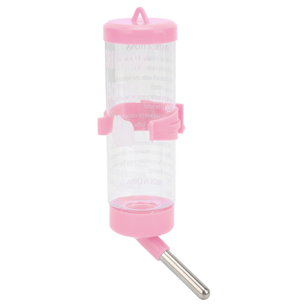 Hamster Vattenflaska Dispenser Automatisk Droppande Dricksfontän för Hamster för smådjur Rosa 250ML