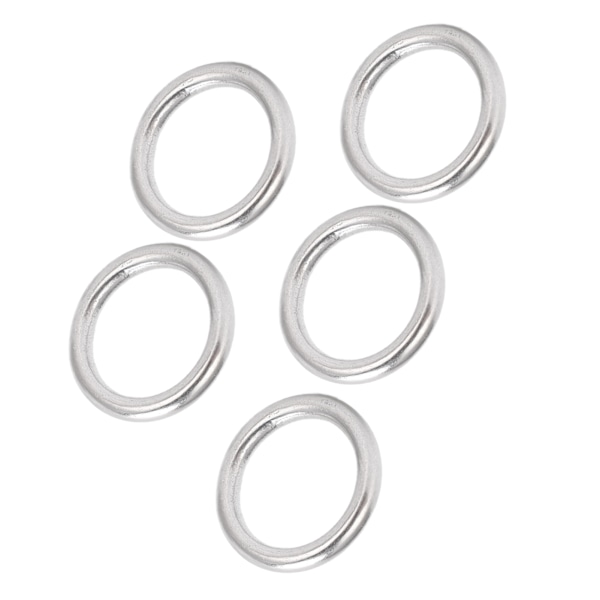 5 kpl hitsattu O-rengas ruostumaton teräs merikvaliteetti pyöreä rengas purjehdukseen sukellukseen matkatavaroiden 4x20 mm