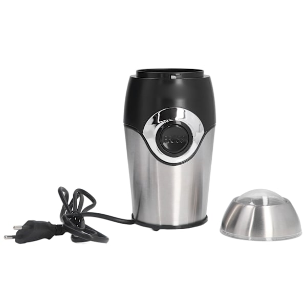 Hem Liten kaffekryddkvarn Elektrisk kaffebönkvarn med blad i rostfritt stål för örter Pepparkorn EU 220V Svart