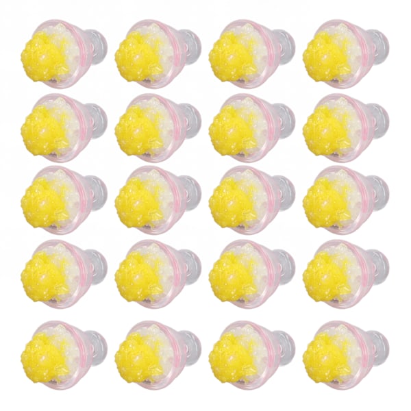 20 stk 1:12 Dukkehuss Smoothie DIY Sjov Simuleret Miniature Smoothie Dukkehuss Dekoration Tilbehør Gul og Rosa
