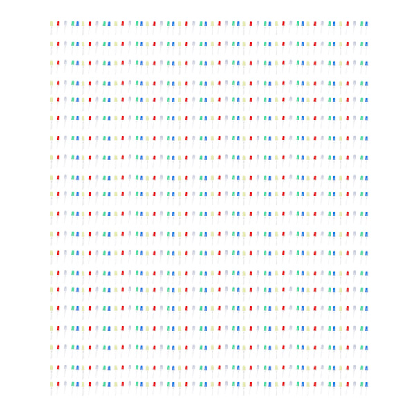 1000 stk. LED-lysdiode-sortimentssæt Lampekomponenter runde 5 farver 5 mm