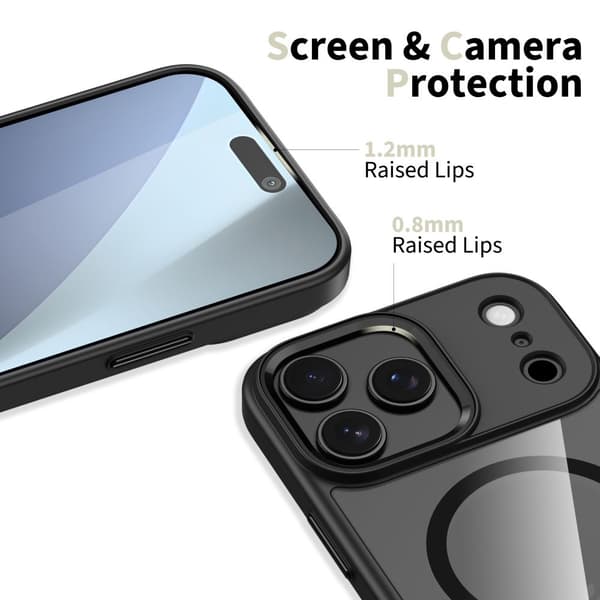 Tech-Protect Kompatibel med iPhone 17 Pro Cover MagSafe MagMat Sort/Transparent 70