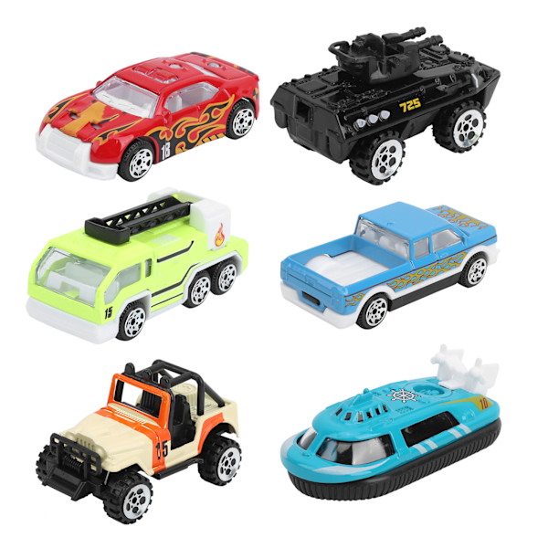 1:64 Metalliautolelu Simulaatio Palokunta-auto Ajoneuvomalli Lapset Lasten Autolelu 6kpl/setti