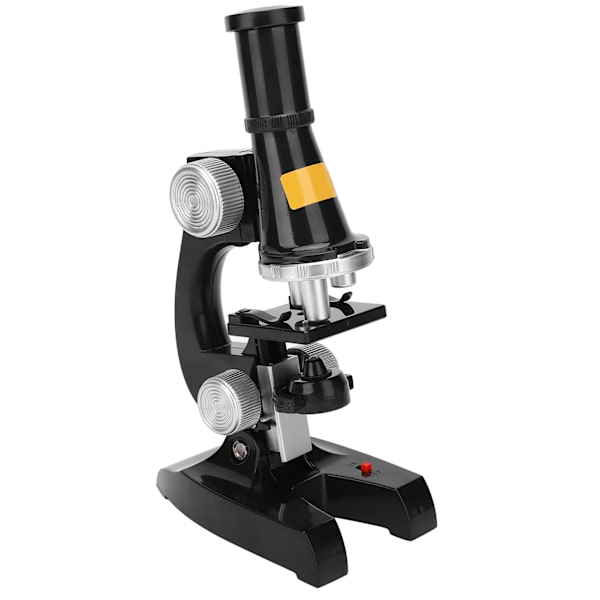 Microscope Kit Laboratory LED Biological Microscope for Educational Toy for Homeschool Black