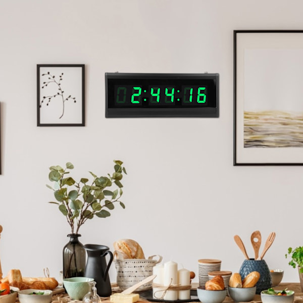 Moderne LED digital vægur med evighedskalender til hjemmet indretning i soveværelset 100-240V