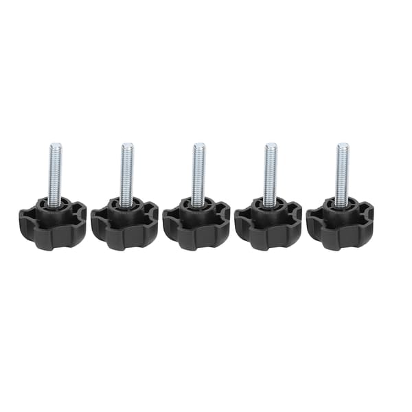 5 Pcs Plastic Five-Pointed Star Knob Replacement M6-30 Hand Knob Tightening Screw