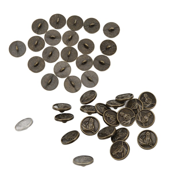 Knapper DIY Antikk Bronse Rund Gravert Hestehode Sink Legering Knapp Dekorasjon