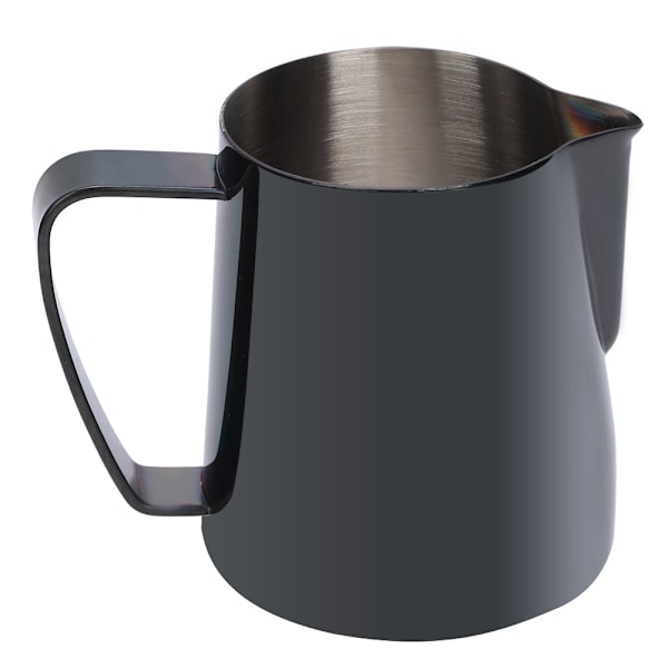350 ml rustfritt stål Titanize Melkeskummende kopp Kanne Kaffe Kanne for Latte Art Svart