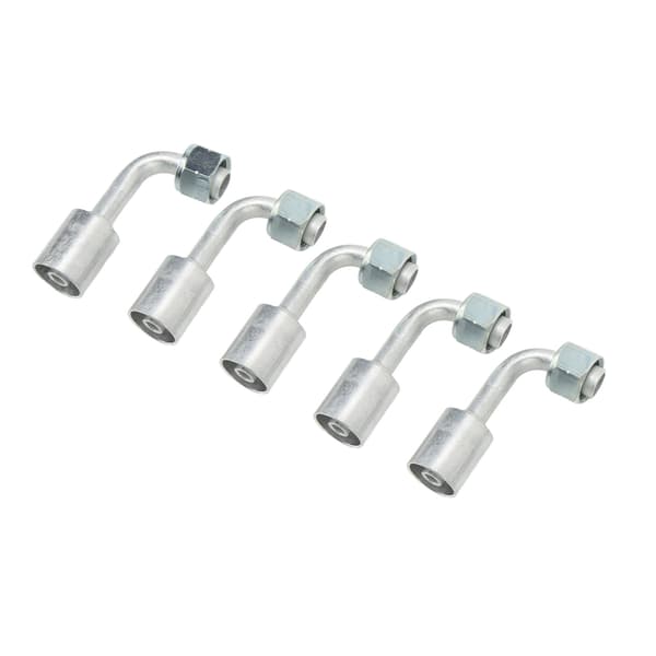10 stk. Bil Aircondition Vinklet 90° Stik Aluminium Samling Universal Pasform til Biler