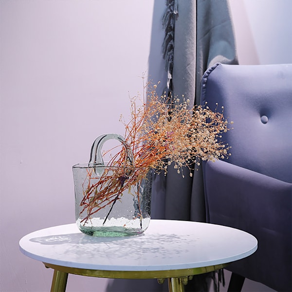 Glasvas för blomväxt Snygg Elegant heminredning Hushållsvas Grön