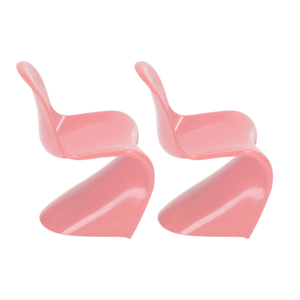 2st Miniatyrstol 1/6 skala Casual Söt stil DIY liten plastmaterial 14x9x8cm Dockhusleksaker för prydnadssaker Rosa
