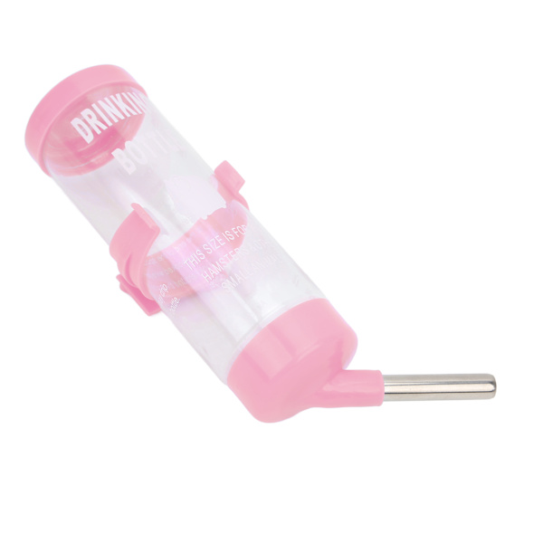 Hamster Vattenflaska Dispenser Automatisk Droppande Dricksfontän för Hamster för smådjur Rosa 250ML