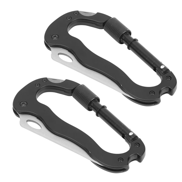 2ST 5 i 1 multifunktionscamping snabbhängande spänneverktyg Outdoor Survival D karbinhake
