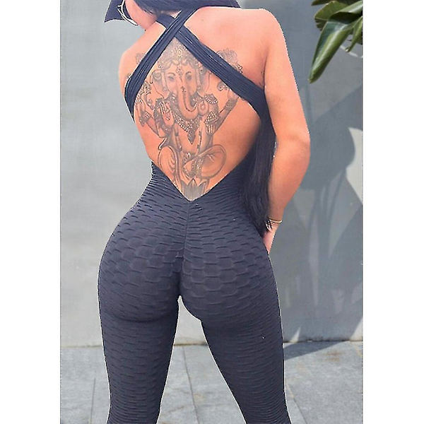 Yoga Scrunch Butt Cross Back Bodysuit - Hvid