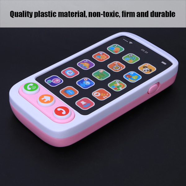 Simulerad Smart Phone Musik Ljusleksaker Multifunktionell pedagogisk Kid Barn GiftPink