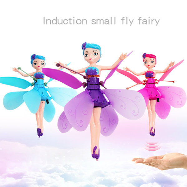 Flygende Fe-Dukke Induksjonskontroll RC Flyvende Leke Flyvende Prinsesse Leke for Barn
