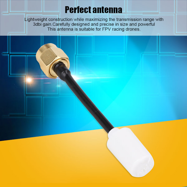 Til EMAX 5.8G Nano 3dBi Gain Cirkulært Polariseret Transmissionsantenne til FPV Racing Drones Sinistral/SMA (Intern Pin)