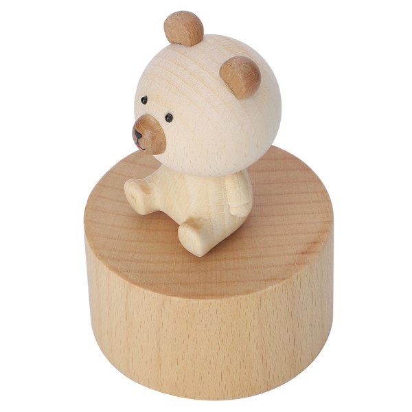 Animal Wooden Clockwork Musikdosor Barn Födelsedag Semesterpresenter TillbehörBear