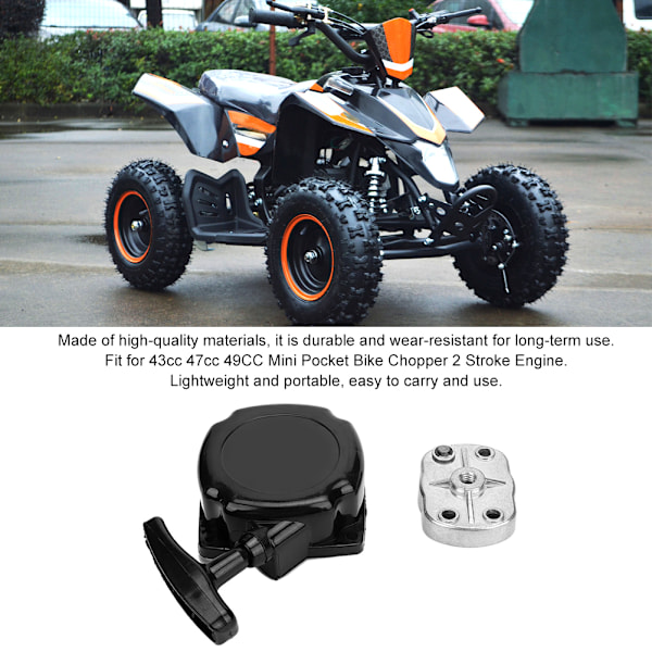 Pull Start Starter Passar för 43cc 47cc 49CC Mini Pocket Bike Chopper 2-taktsmotor
