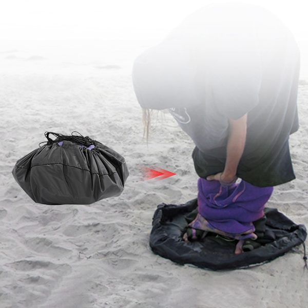 Surfebrett Dykking Strand Klesposer Dykkerdrakt Stoffpose Svømmetøy Oppbevaringspose Svart