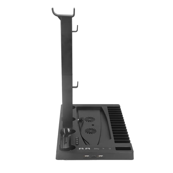 Til PS5 Vertikal Stativ Køleblæser Professionel Dobbelt Controller Ladestation med Headset Stativ Opbevaringsrum