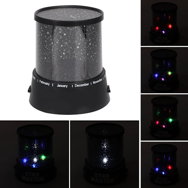 Plast Sky Star Night Light LED-projektionsdekorationslampa för julklapp i sovrummet