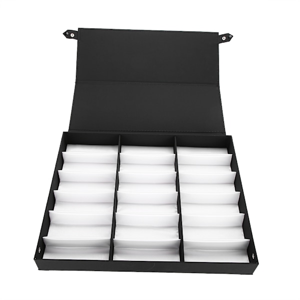 18 Grids Glasögon Display Case Solglasögon Förvaringslåda Organizer Glasögon Smycken Display Box