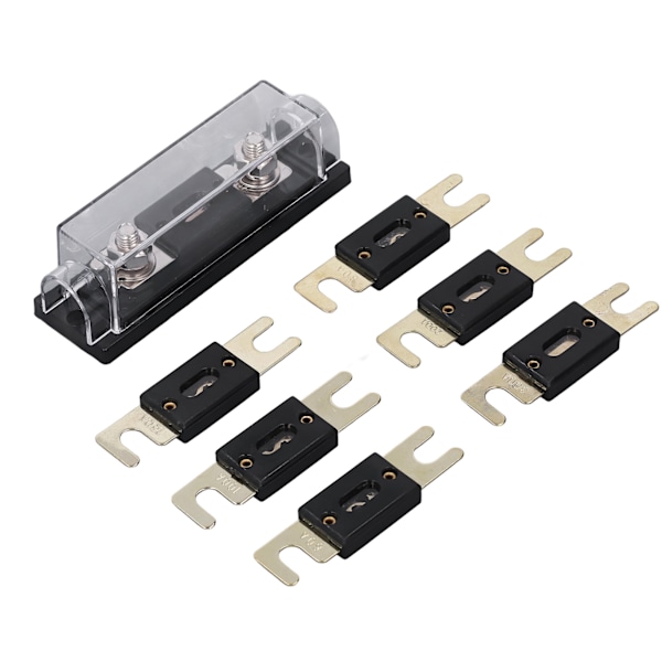250A 48V sikringsholder Guldbelagt overflade Transparent låg Inline sikringsholder til bil RV