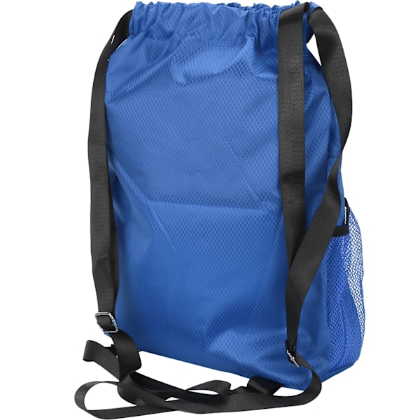 Dobbelt skuldertaske med snørelukning og tykkelse, vandtæt rejseopbevaringspose, kongeblå
