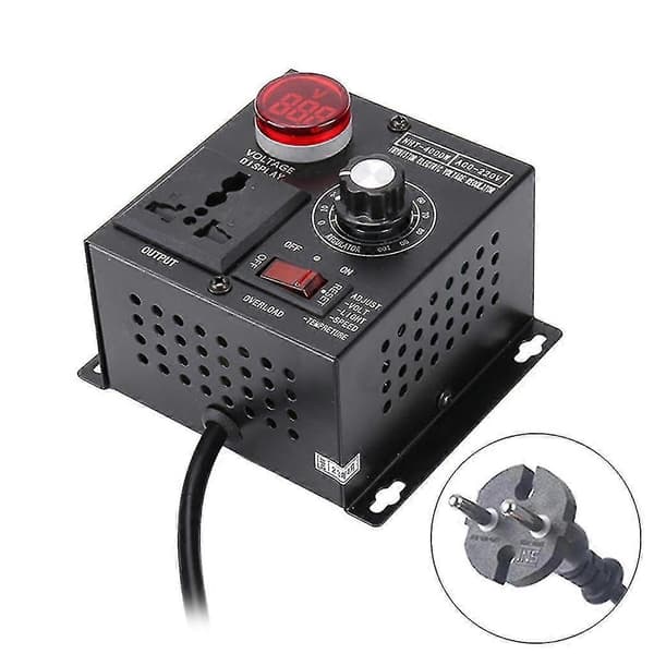 Industriel kvalitet 4000w 220v SCR spændingsregulator variabel hastighedsregulator EU Plug